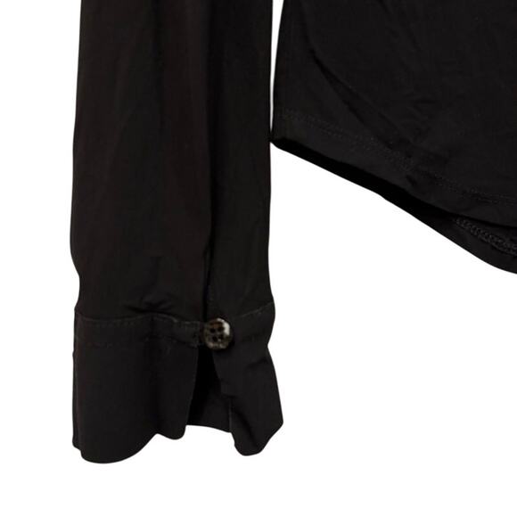 Marithe Francois Girbaud Womens Top Button Up Long Sleeve Size 6 Y2K Black - Picture 12 of 13
